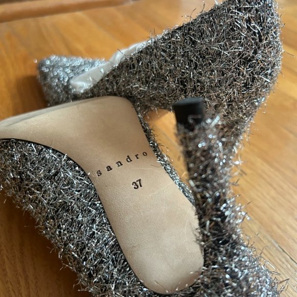 Sandro Metallic Pointed Toe Pumps - Picture 6 of 7